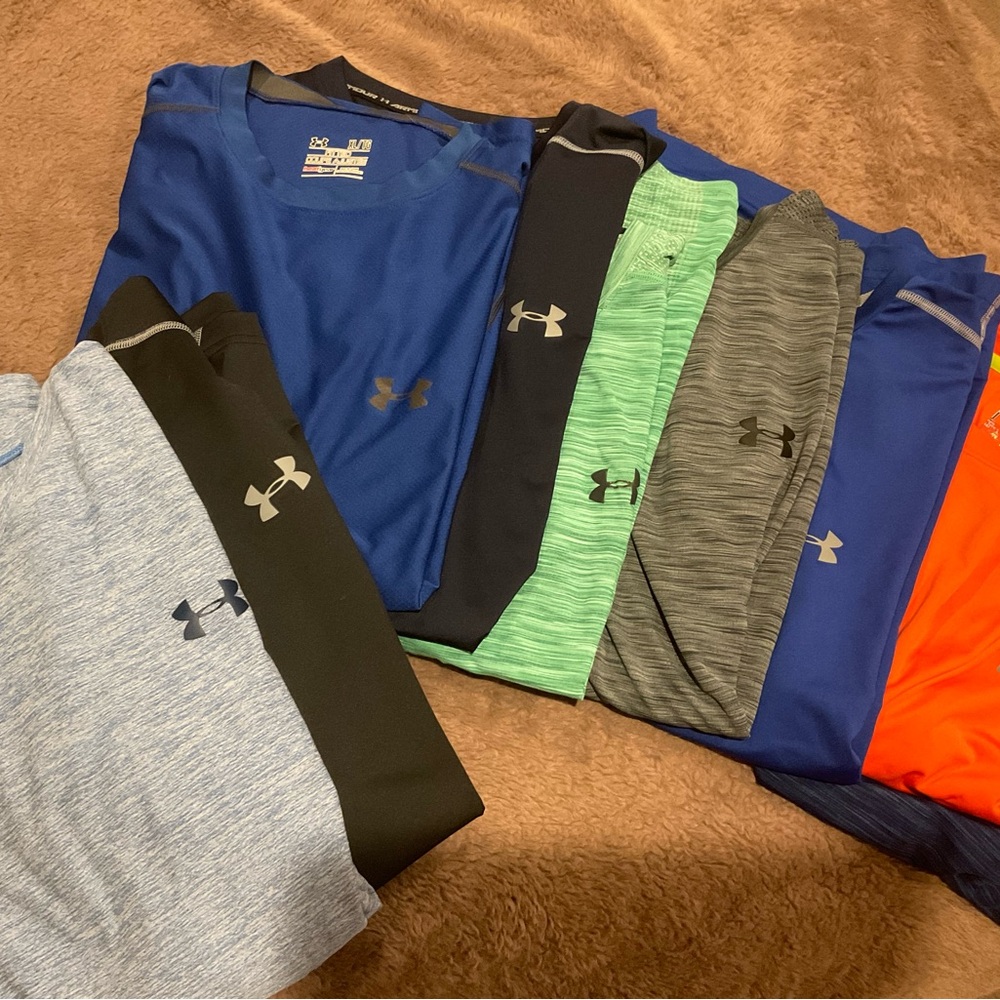 Under Armour Men's Short Sleeve Tees - Blue, Black, Green, Gray, Orange